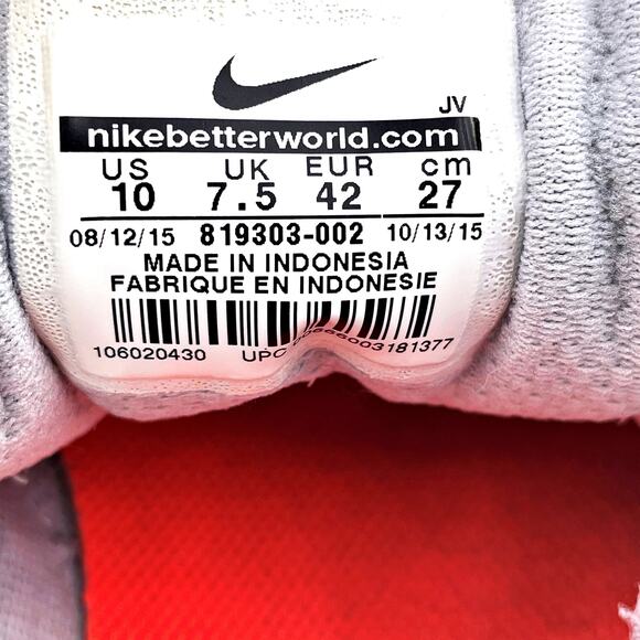 NIKE Revolution 3 Women Wolf Grey Hyper Orange Running Shoes 819303-002 Sz 10 - Picture 6 of 7